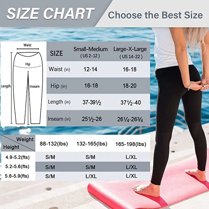 3 Pack Black Set High Waisted Leggings for Women