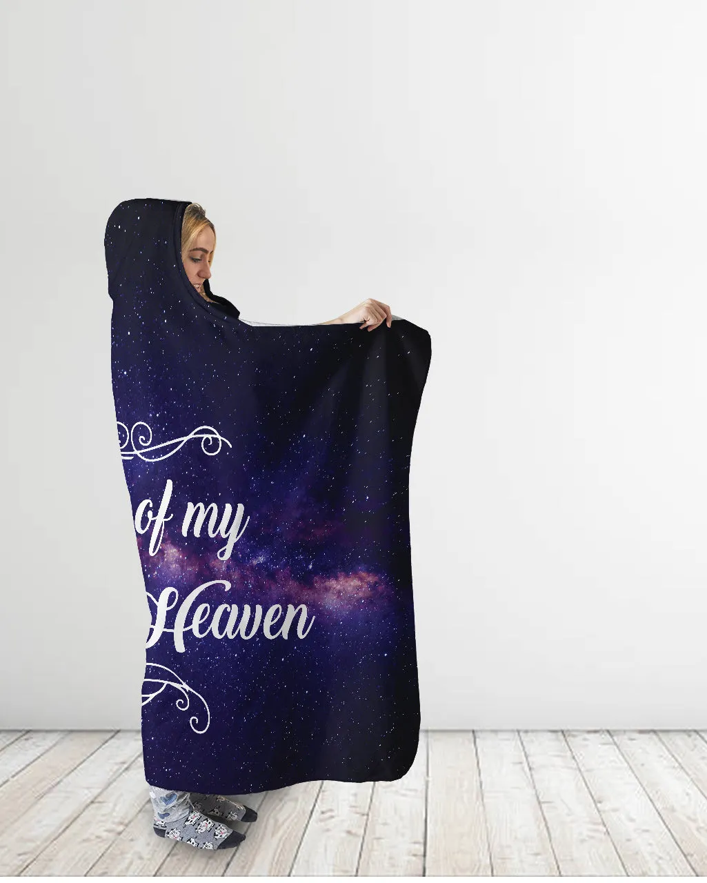 A Piece Of My Heart Is In Heaven Hooded Blanket
