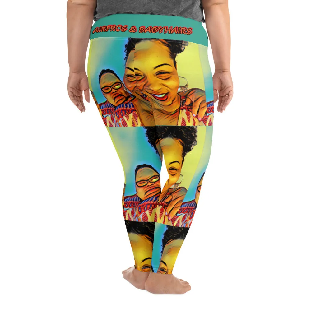 Airfros And Babyhairs Multicolored Mom & Me Plus Size Leggings