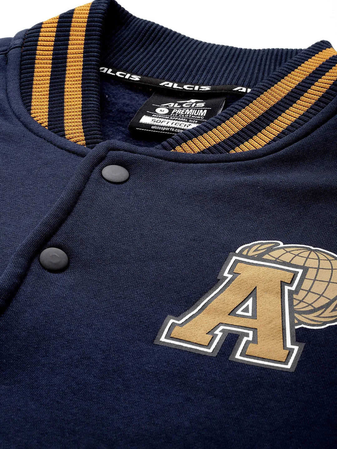 Alcis Men Typography Printed Varsity Jacket