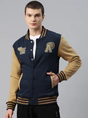 Alcis Men Typography Printed Varsity Jacket