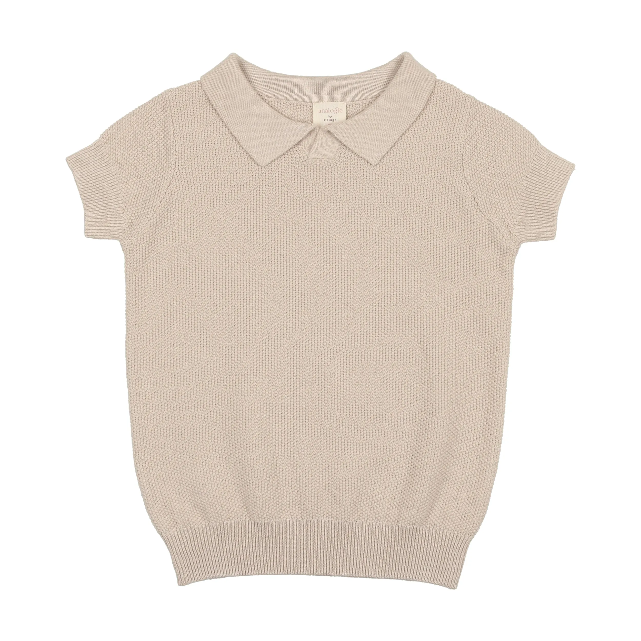 Analogie Knit Polo Short Sleeve - Oat