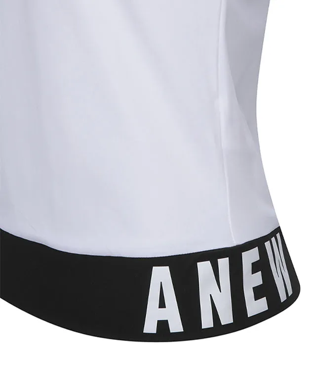 ANEW Golf: Women Back Zip Shoulder Tape Point Short T-Shirt - White