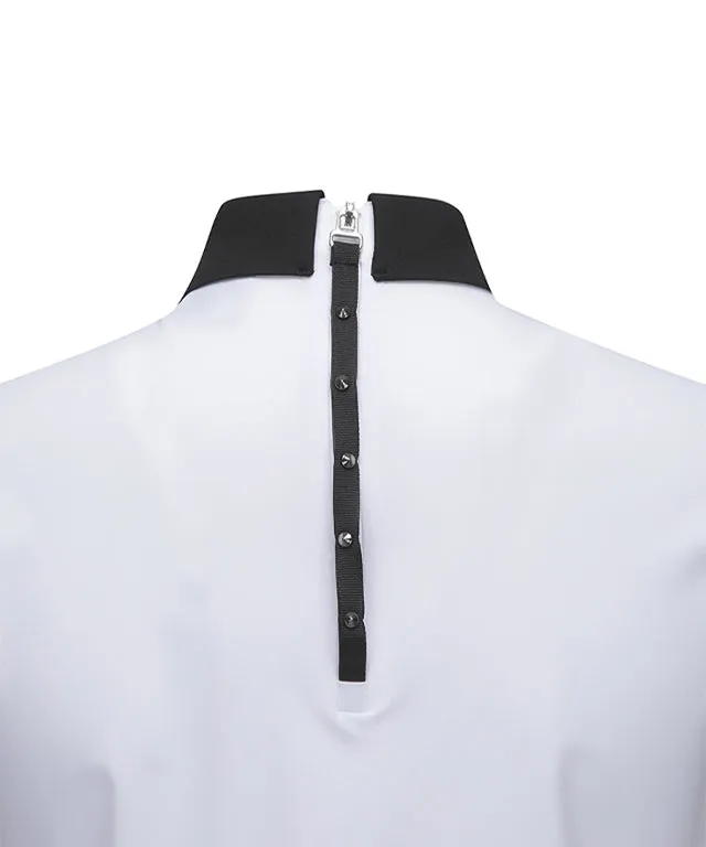 ANEW Golf: Women Back Zip Shoulder Tape Point Short T-Shirt - White