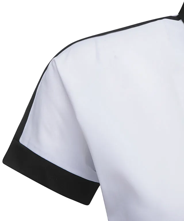 ANEW Golf: Women Back Zip Shoulder Tape Point Short T-Shirt - White
