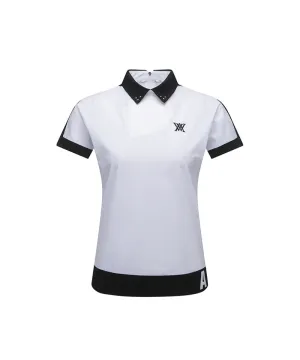 ANEW Golf: Women Back Zip Shoulder Tape Point Short T-Shirt - White
