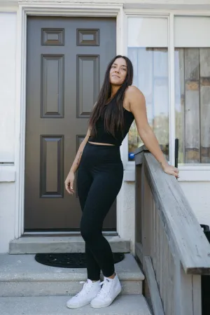 Ann Legging- Black Leopard