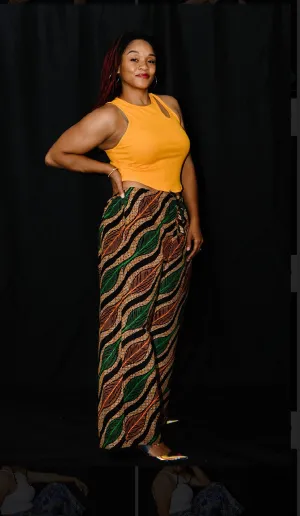 Ayire Brown and green prints Pants
