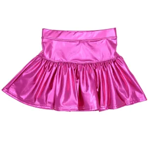 Azarhia Gathered Skort - Metallic Hot Pink