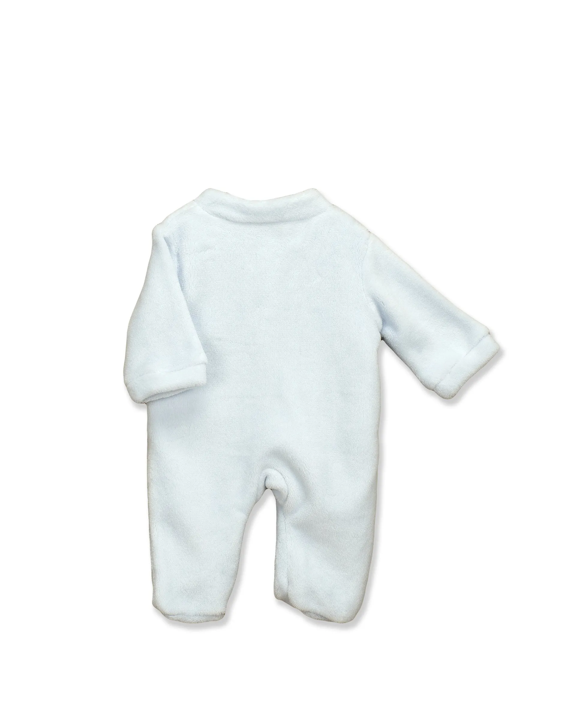 Babidu Soft Blue Fleece Babygrow