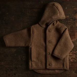 Baby & Kids Boiled Merino Wool Jacket - Hazelnut