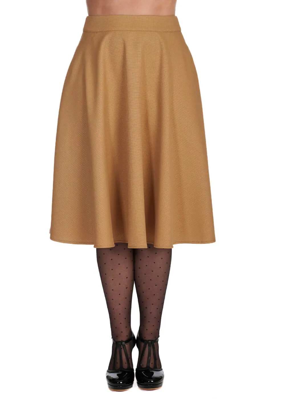 Banned Hope 50's Swing Skirt Gold