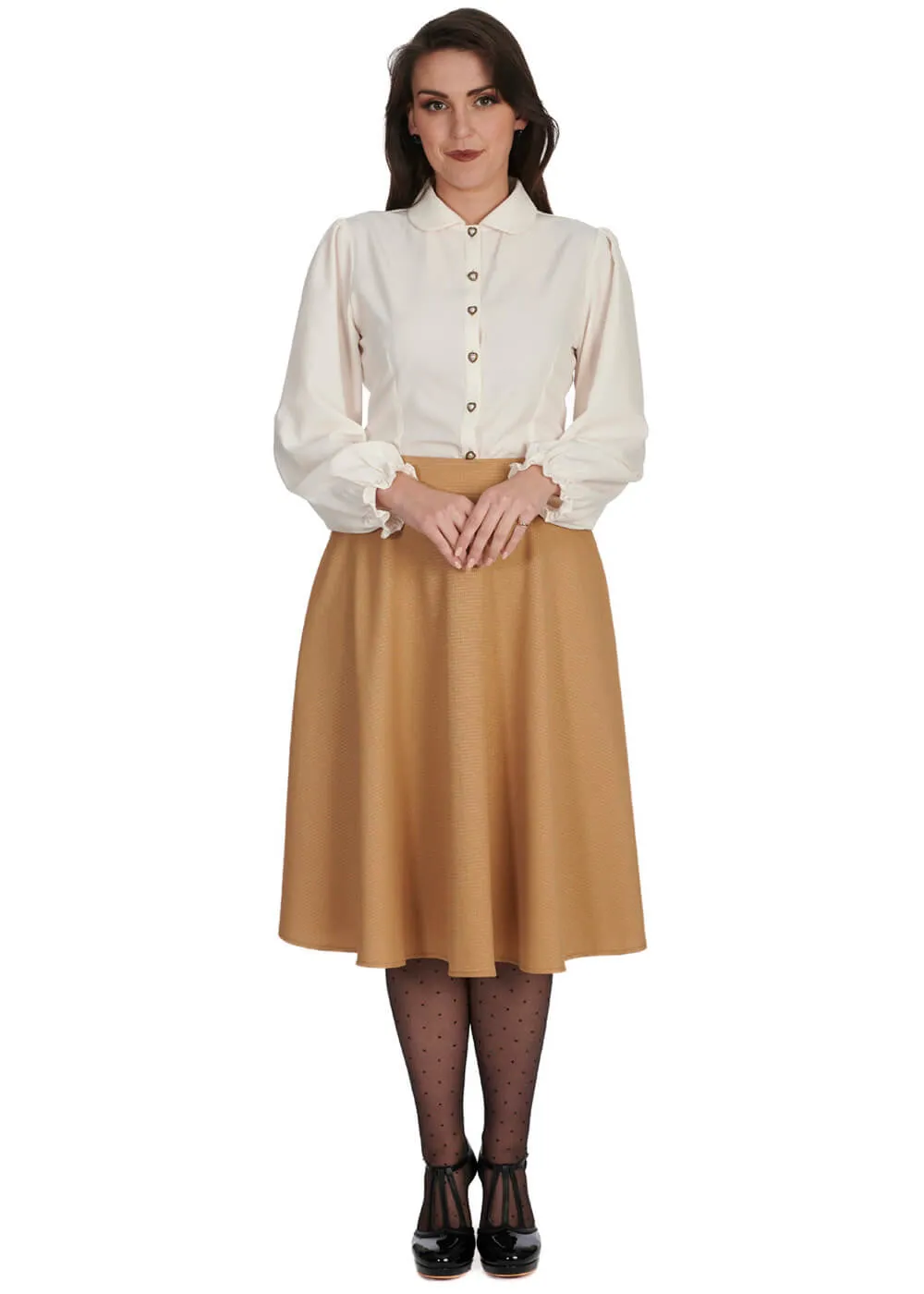 Banned Hope 50's Swing Skirt Gold