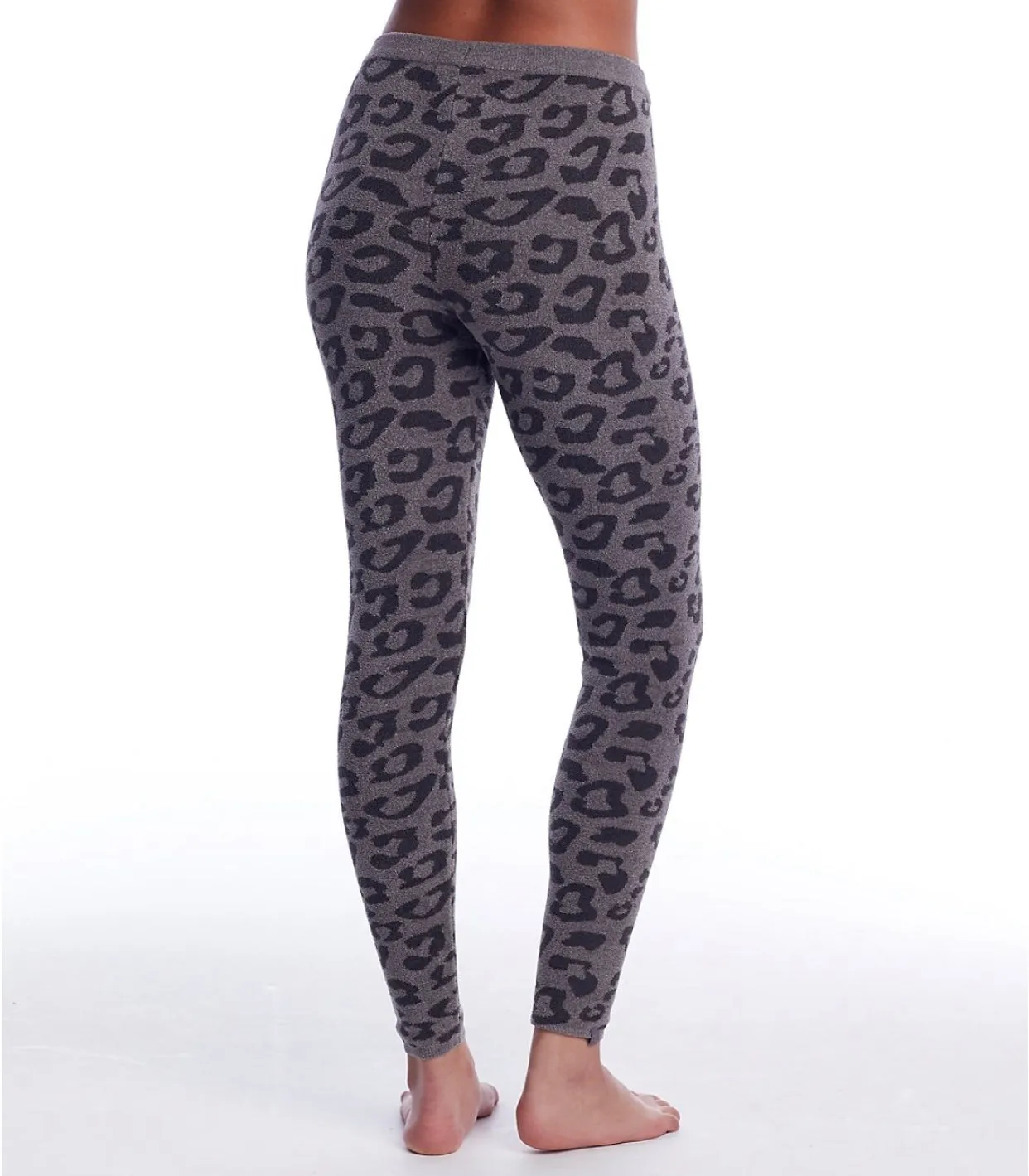 Barefoot Dreams COZYCHIC ULTRA LITE Leopard Leggings - Graphite/Carbon
