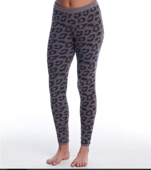 Barefoot Dreams COZYCHIC ULTRA LITE Leopard Leggings - Graphite/Carbon