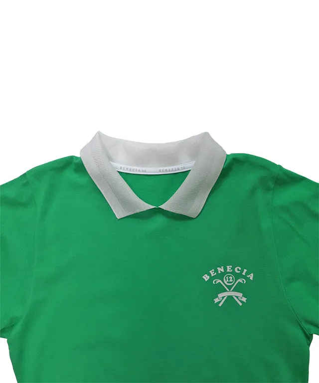 BENECIA 12 Shining Collared T-Shirt - Green