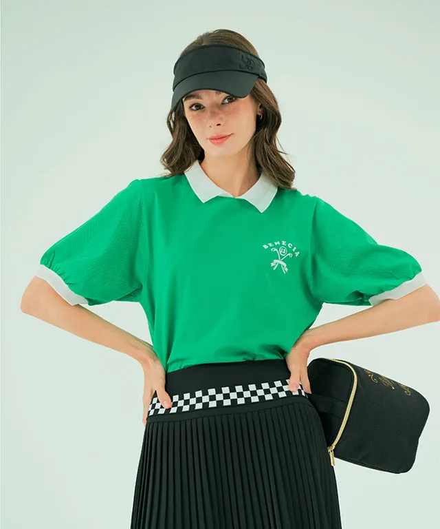 BENECIA 12 Shining Collared T-Shirt - Green