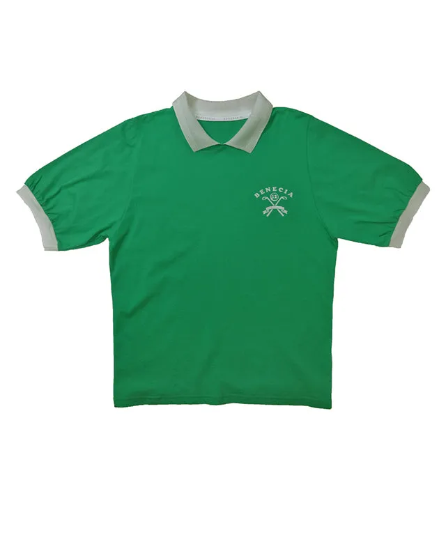 BENECIA 12 Shining Collared T-Shirt - Green