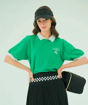 BENECIA 12 Shining Collared T-Shirt - Green