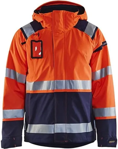 Blaklader High Visibility Waterproof Softshell Jacket Mesh Lined - 4987