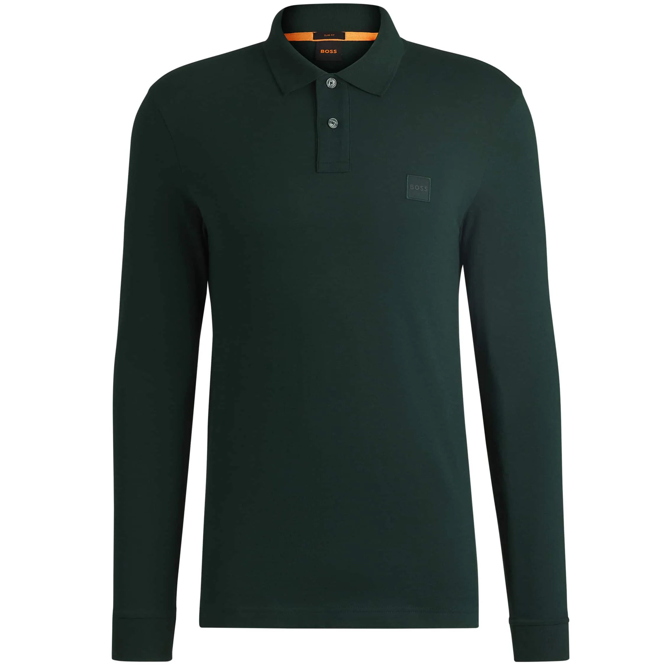 BOSS PASSERBY STRETCH-COTTON LONG SLEEVE POLO SHIRT