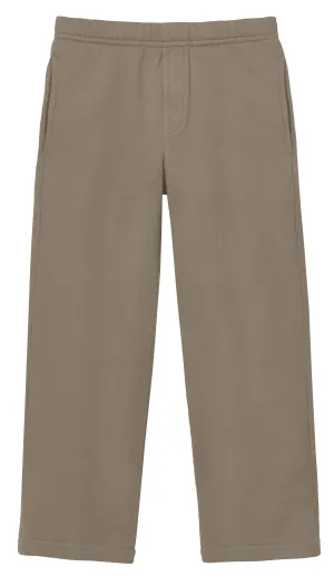 Boys Soft Cotton Fleece Straight Leg Pocket Pant | Dark Khaki