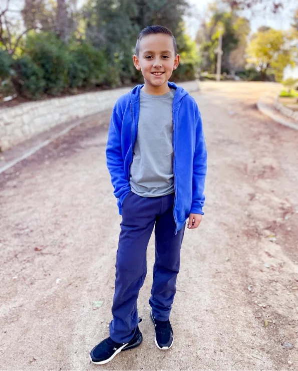 Boys Soft Cotton Fleece Straight Leg Pocket Pant | Dark Khaki