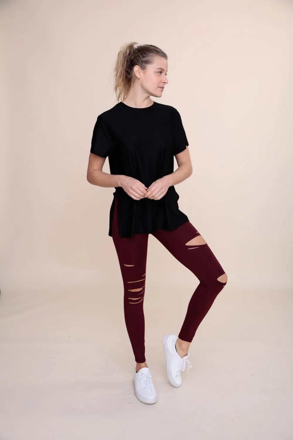 Brandy Laser Cut Highwaist Leggings