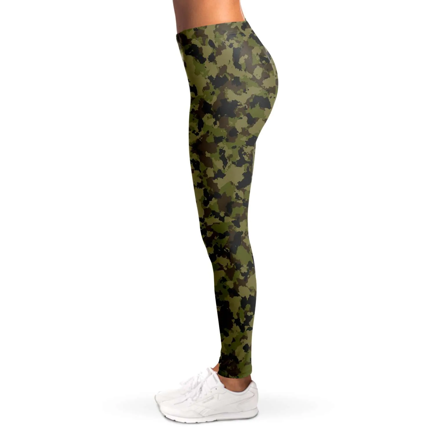 Camouflage Leggings Sizes XS - XL Traditional Colors Brown, Green, Black Pattern