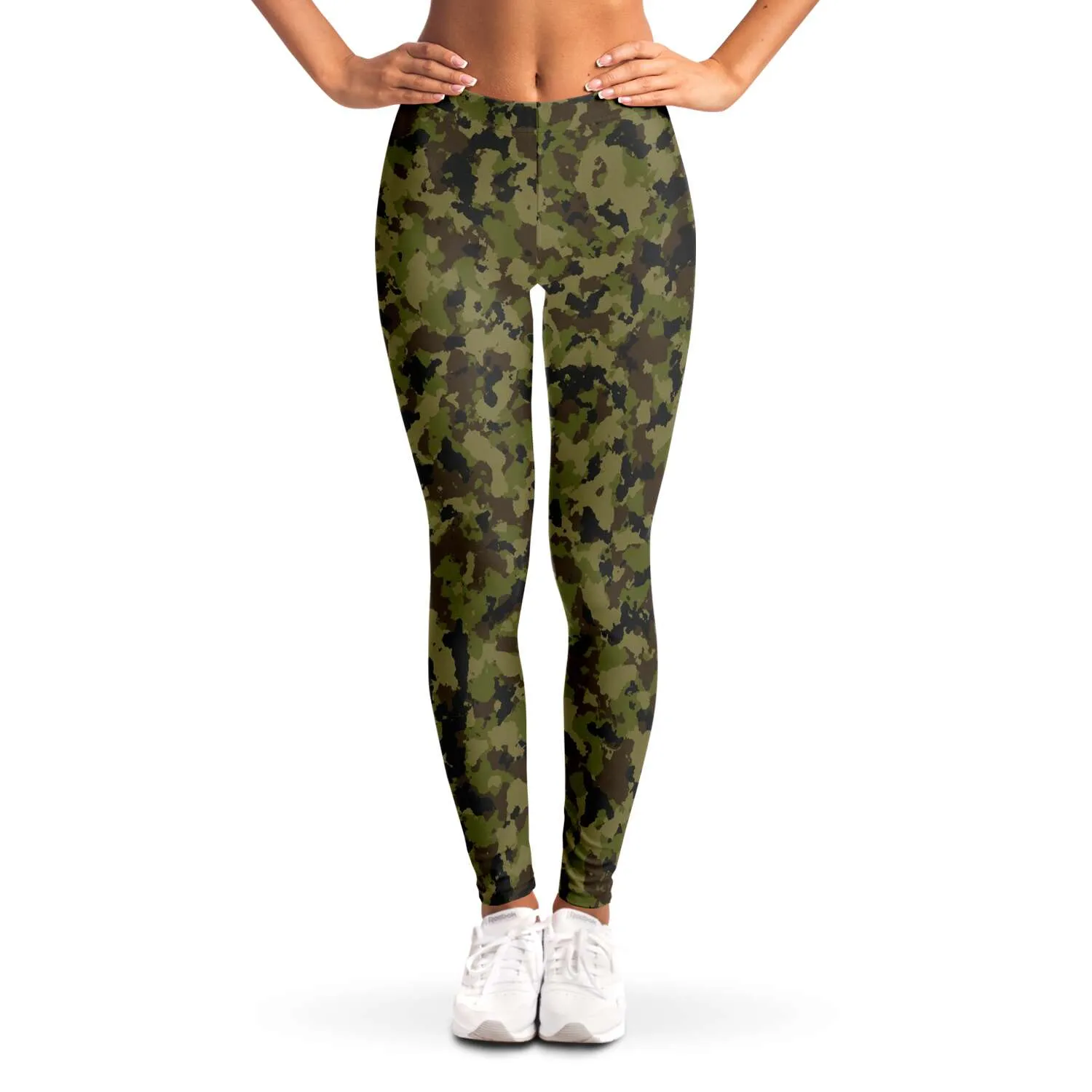 Camouflage Leggings Sizes XS - XL Traditional Colors Brown, Green, Black Pattern