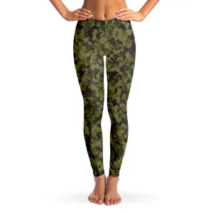 Camouflage Leggings Sizes XS - XL Traditional Colors Brown, Green, Black Pattern