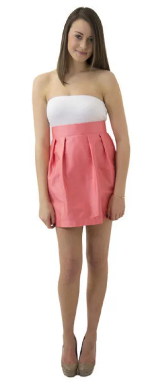 Charlotte Skirt- Coral- Cotton Sateen Lined