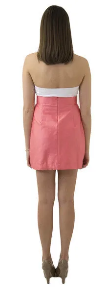Charlotte Skirt- Coral- Cotton Sateen Lined