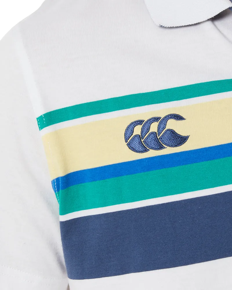 Chest Band Stripe Polo - White