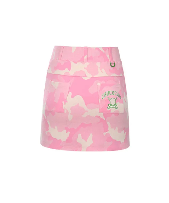 CHUCUCHU Candy Camo Skirt - Pink