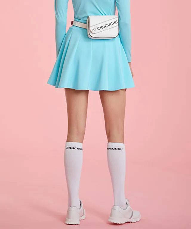 CHUCUCHU Women's Jersey Full Skirt - Sky Blue