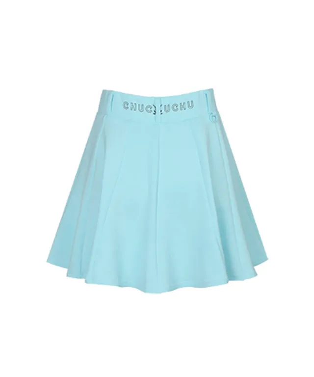 CHUCUCHU Women's Jersey Full Skirt - Sky Blue