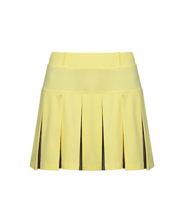CHUCUCHU Women's Mesh Dual Skirt - Lemon Yellow