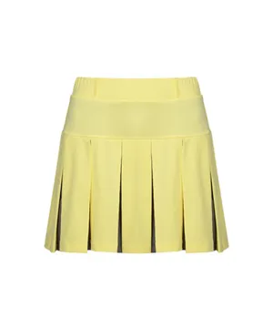 CHUCUCHU Women's Mesh Dual Skirt - Lemon Yellow