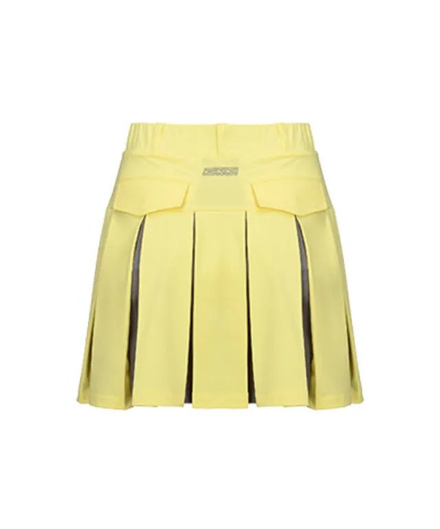 CHUCUCHU Women's Mesh Dual Skirt - Lemon Yellow
