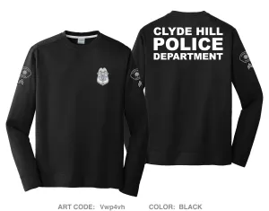 Clyde Hill Police Department Store 1 HI-Tech Performance Crewneck Sweatshirt - Vwp4vh