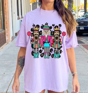Comfort Colors Leopard Nutcracker Christmas Tee/Christmas Orchid Shirt