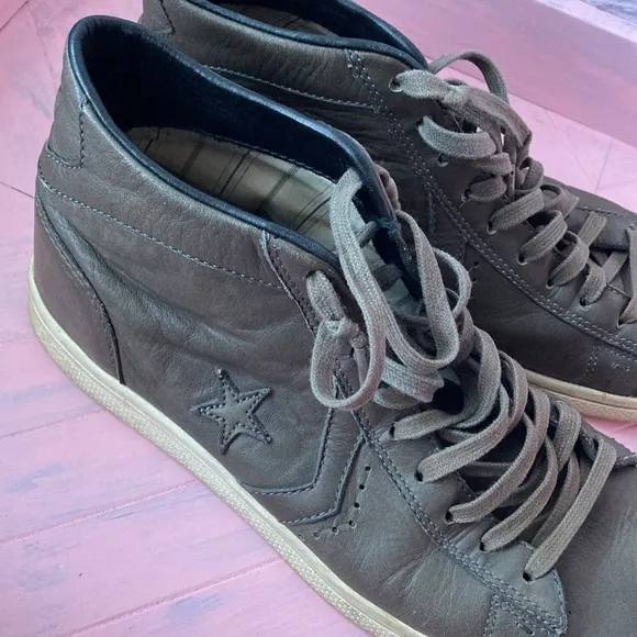 Converse x John Varvatos Brown Leather Unisex High Tops M 9.5 W 11.5