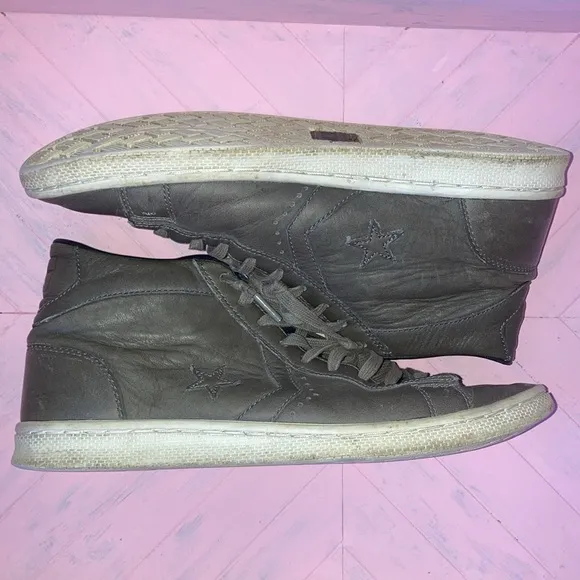 Converse x John Varvatos Brown Leather Unisex High Tops M 9.5 W 11.5