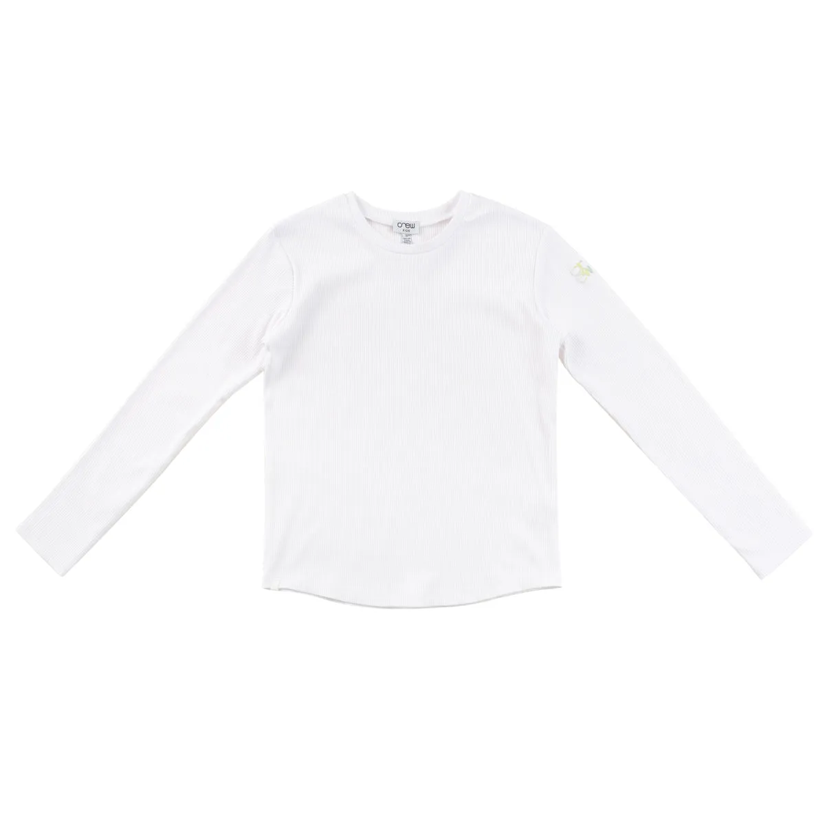 Crew Kids Rib Tee With Yellow Logo