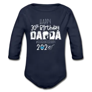 Custom 30th Organic Long Sleeve Baby Bodysuit