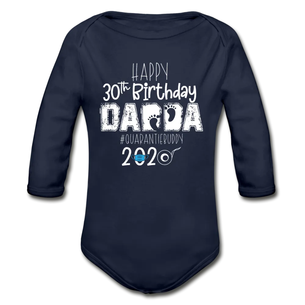 Custom 30th Organic Long Sleeve Baby Bodysuit