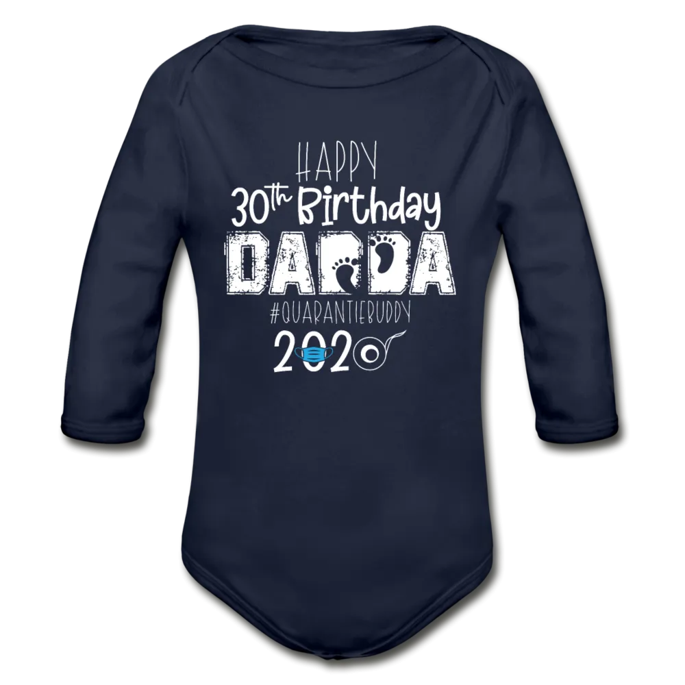Custom 30th Organic Long Sleeve Baby Bodysuit