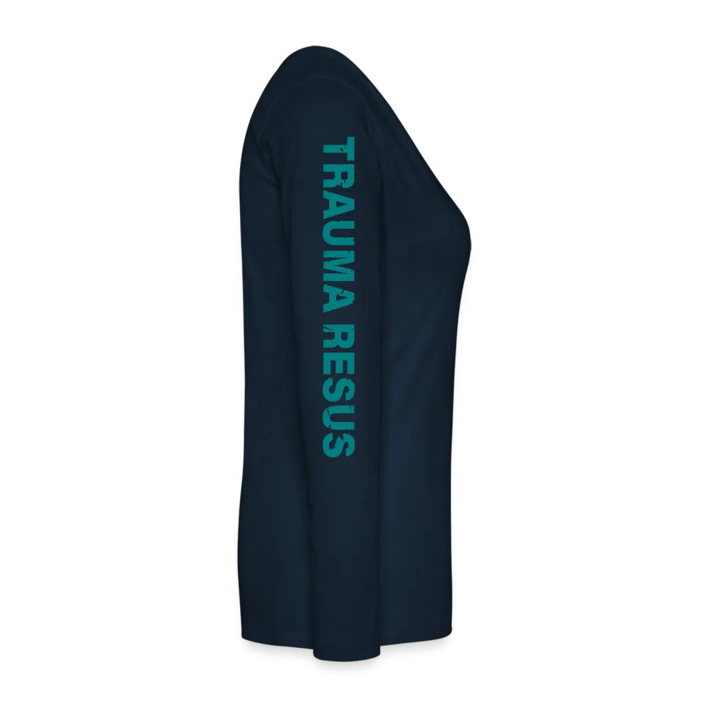 Delray Resus Navy Women's Premium Long Sleeve T-Shirt