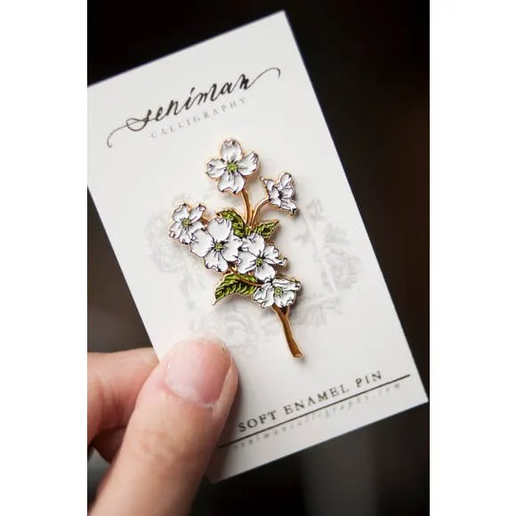 DOGWOOD GOLD SOFT ENAMEL PIN